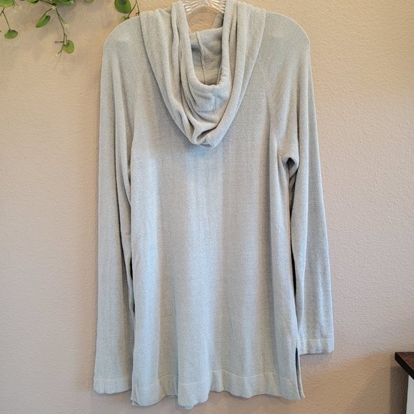 Barefoot Dreams | CozyChic Ultra Lite Hoodie | Silver Blue | Large - Picture 3 of 8